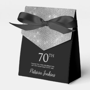 70. Geburtstag Silberne Dankeschön-Geschenkbox Geschenkschachtel