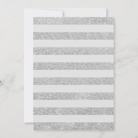 70. Geburtstag - Silberstreifen Blaue Rose Einladung (Rückseite)