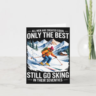 70. Geburtstag Skifahrer Mann alt Skiliebhaber Ski Karte