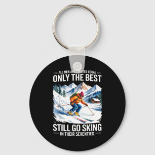 70. Geburtstag Skifahrer Mann alt Skiliebhaber Ski Schlüsselanhänger