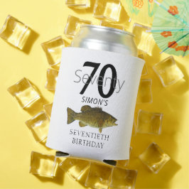70. Geburtstag Smallmouth Bass Fischen siebziges F Dosenkühler