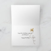 70. Geburtstag Sonnenblume Karte (Innenseite)