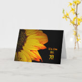 70. Geburtstag Sonnenblume Karte (Gelbe Blume)