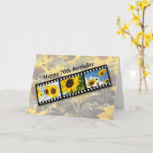 70. Geburtstag Sonnenblumen Filmstrip Karte (Gelbe Blume)