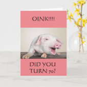 **70.** GEBURTSTAG SPASS AUS DER COMEDIC-SCHWEINEK KARTE (Gelbe Blume)