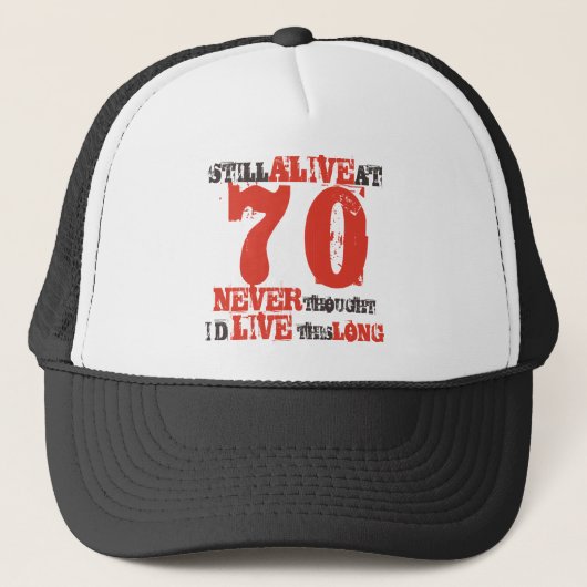 70. Geburtstag Spaß Höhe Truckerkappe (Vorderseite)