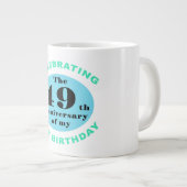 70. Geburtstag Spaß Jumbo-Tasse (Vorderseite Rechts)