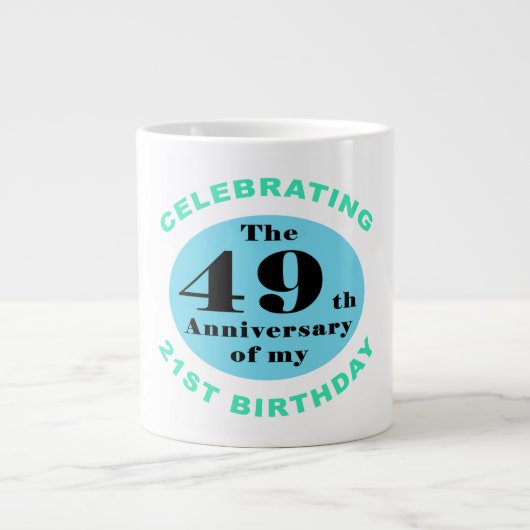 70. Geburtstag Spaß Jumbo-Tasse (Vorderseite)