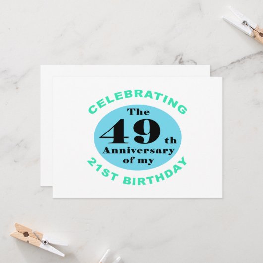 70. Geburtstag Spaß Karte (Vorderseite/Rückseite Beispiel)