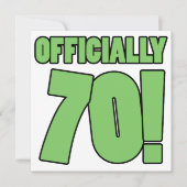 70. Geburtstag Spaß Karte (Vorderseite)