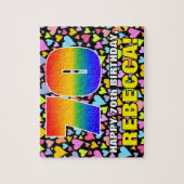 70. Geburtstag — Spaß, Liebende Herzformen + "70" Puzzle (Vertikal)