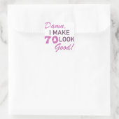 70. Geburtstag Spaß Quadratischer Aufkleber (Tasche)