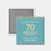 70. Geburtstag Speichern Sie das Datum-Magnet Magnet (Vorderseite/Rückseite)