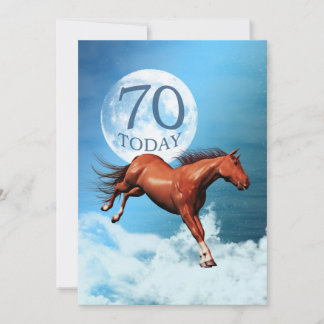 70. Geburtstag Spirit Pferd Party Einladung