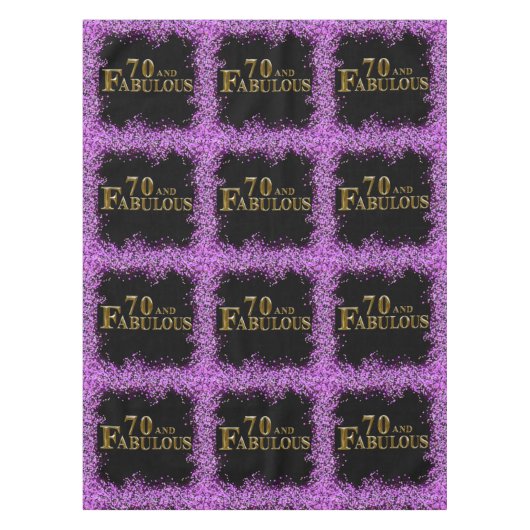 70. Geburtstag Tischdecke (Vorderseite)