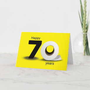 70. Geburtstag Toilettenpapierrolle Karte