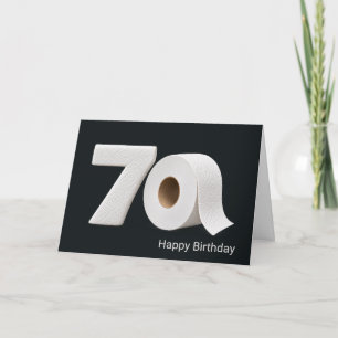 70. Geburtstag Toilettenpapierrolle Karte