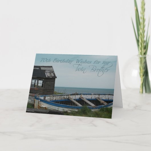 70. Geburtstag Twin Brother Karte (Vorderseite)