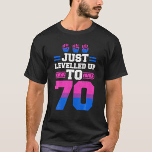 70. Geburtstag verbessert Video Gaming TV T-Shirt