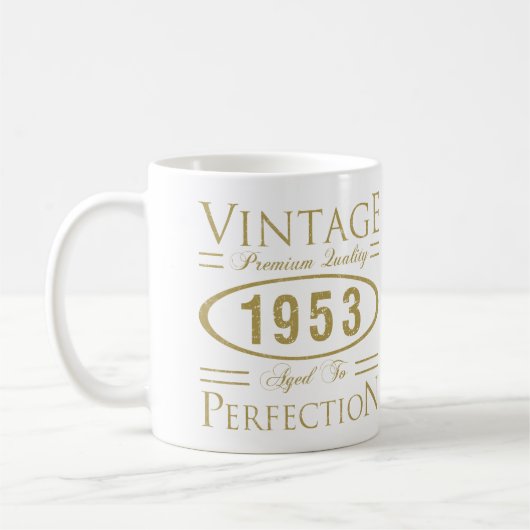70. Geburtstag Vintag 1953 Kaffeetasse (Links)