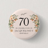 70. Geburtstag Vintag Button (Vorderseite)