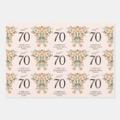 70. Geburtstag Vintag Geschenkpapier Set (Vorderseite 2)