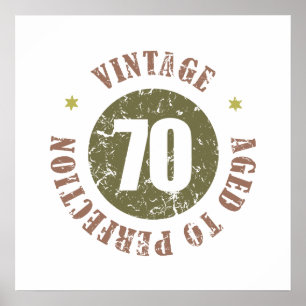 70. Geburtstag Vintag Poster