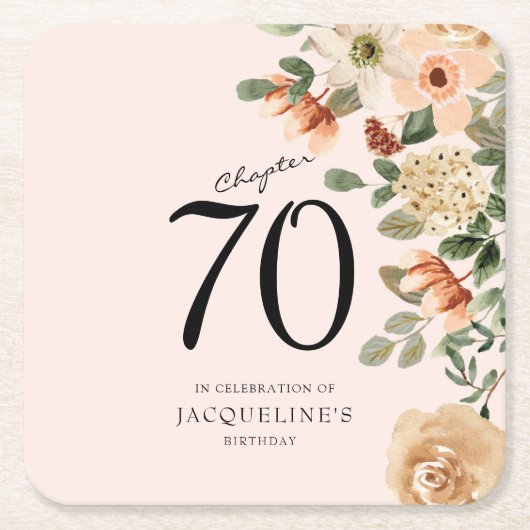 70. Geburtstag Vintag Rechteckiger Pappuntersetzer (Vorderseite)