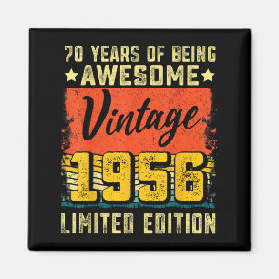 70. Geburtstag Vintage 1956 70 Jahre alte Dekorati Magnet