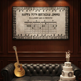 70. Geburtstag Vintage Legendärer Gitarrist Banner