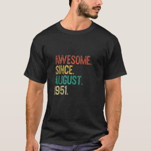 70. Geburtstag Vintager Phantastischer August 1951 T-Shirt
