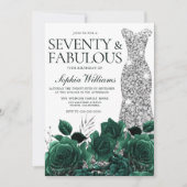 70. Geburtstag von Emerald Green Einladung (Vorderseite)