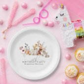 70. Geburtstag Weißpumpenfallen Blume Custom Pappteller (Party)