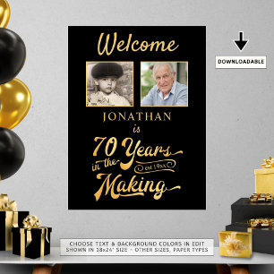 70. Geburtstag Willkommen JAHRE IN DER MACHERei 2 Poster