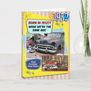 70. Geburtstag! Wow, genauso alt wie dieser Chevy  Karte