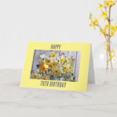 "70. GEBURTSTAG" WÜNSCHT SICH NACH JEMANDEM, DENEN KARTE (Gelbe Blume)