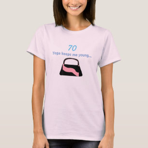 70. Geburtstag Yoga-Spruch T-Shirt