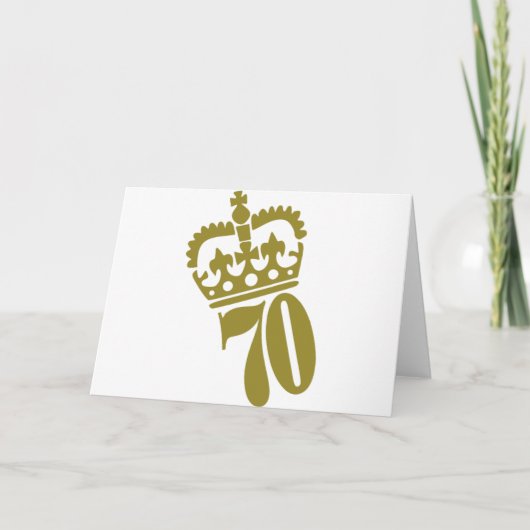 70. Geburtstag - Zahl - siebzig Karte (Vorderseite)