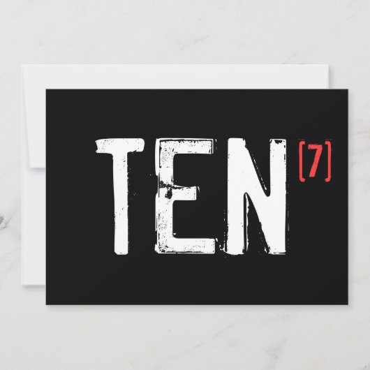 70. Geburtstag - Zehn zur siebten Einladung (Vorderseite)