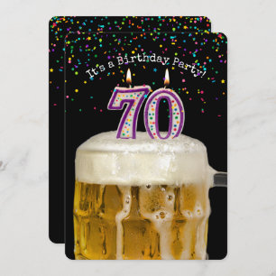 70. Geburtstags-Bier-Party Einladung