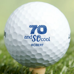 70. Geburtstags-Coworker-Geschenk - Blau Cool 70 J Golfball