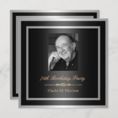 70. Geburtstags-Einladung - Foto Einladung (Vorne/Hinten)