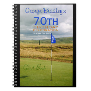70. Geburtstags-Feier-Golf-Gast-Buch Notizblock