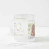 70. Geburtstags-Foto mit fabelhaften Ornamenten
