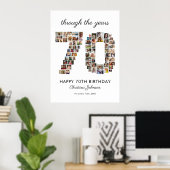 70. Geburtstags-Fotocollage Poster (Heimbüro)