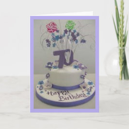 70. Geburtstags-Kuchen Karte