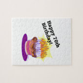 70. Geburtstags-Kuchen Puzzle (Horizontal)