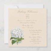 70. Geburtstags-Paris Vintage weiße Einladung (Rückseite)