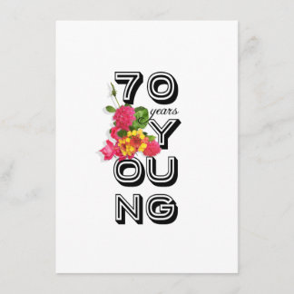70. Geburtstags-Party Einladung - 70 Jahre jung