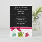 70. Geburtstags-Party-personalisierte Einladung (Stehend Vorderseite)